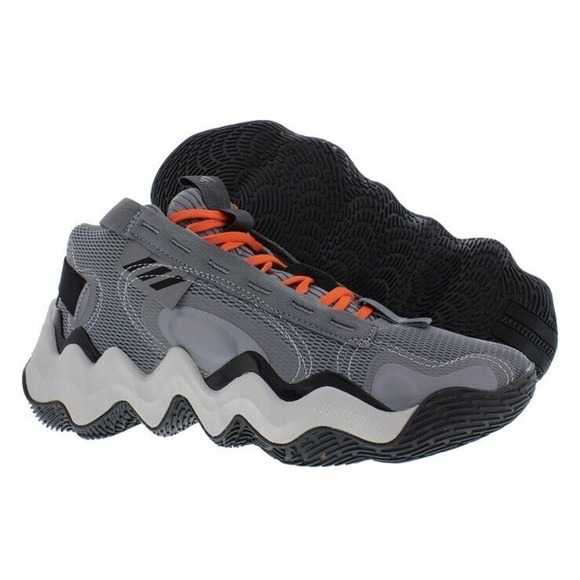 NEW adidas Exhibit B x Candace Parker Mid Grey Black - Orange Lace - Picture 1 of 8